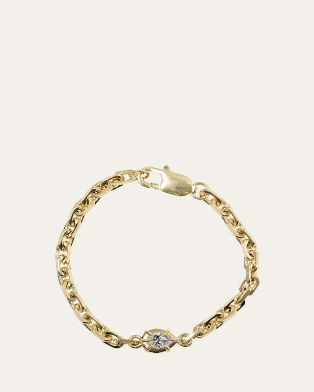 Artchitectura Pear Solitaire Chain Bracelet with Lab-Grown Diamond